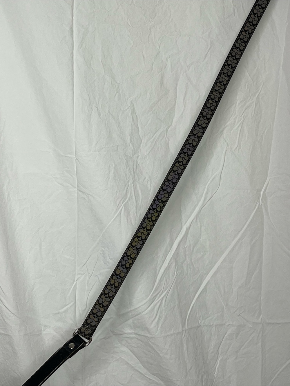 Coach Black Leather Dog Leash with Silver-Tone Hardware and Stitching - Picture 6 of 7